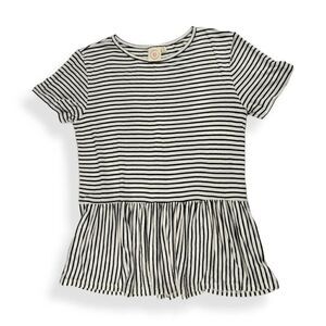 Live In The Moment Striped Tiered Shirt Small